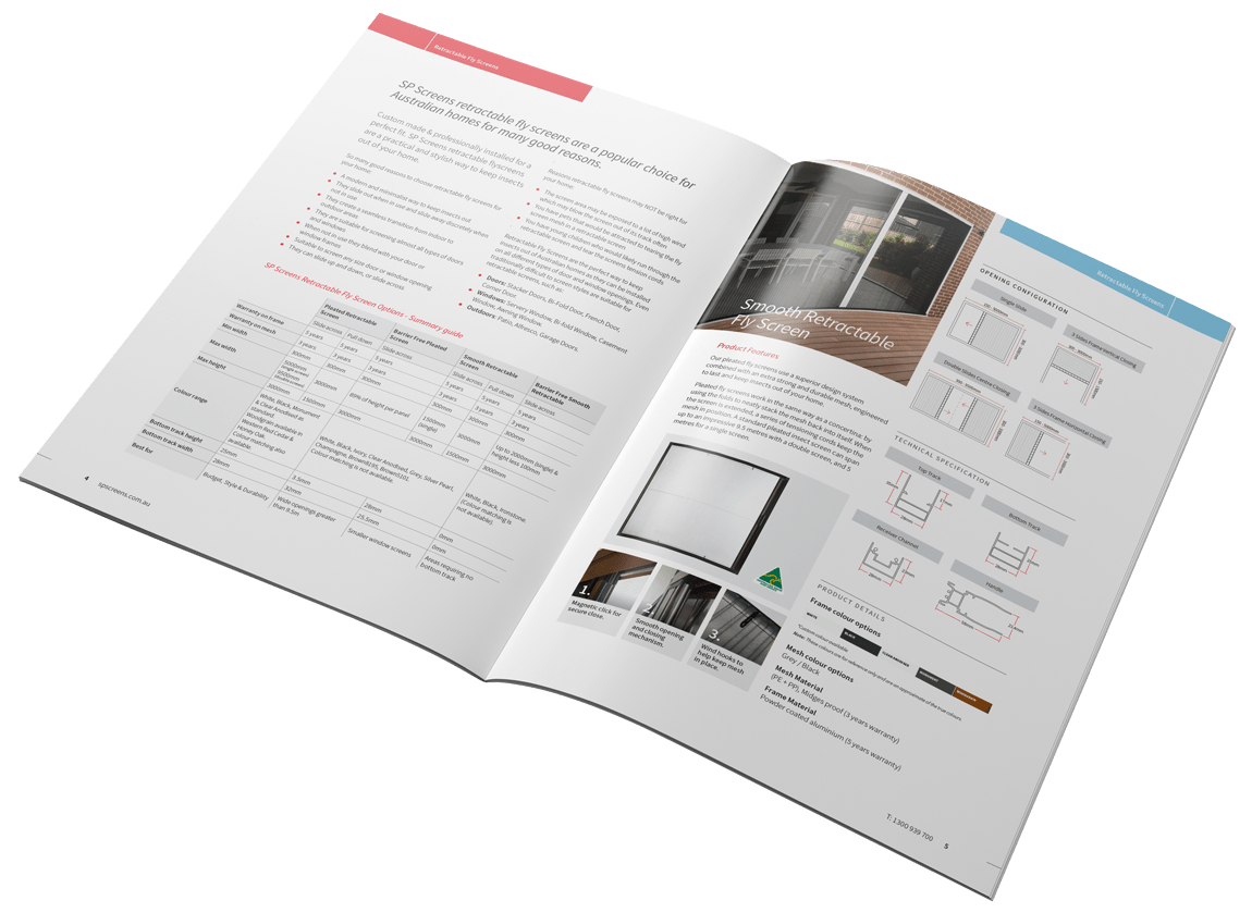 SP Screens Retractable Fly Screens Brochure