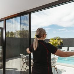 pleated retractable fly screens for bifold doors